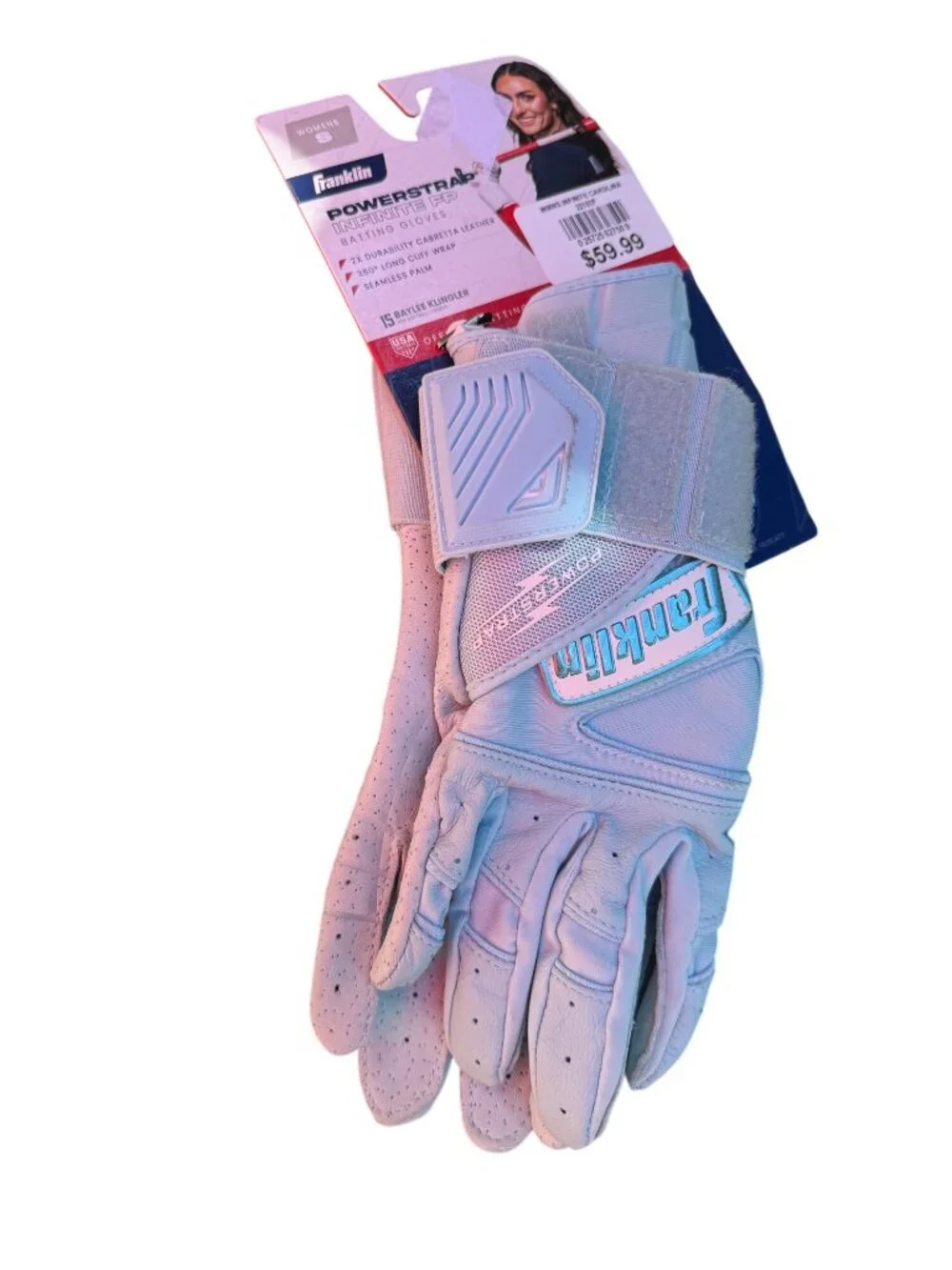 Franklin Powerstrap Size Small Infinite Carolina Softball Women's Batting Gloves